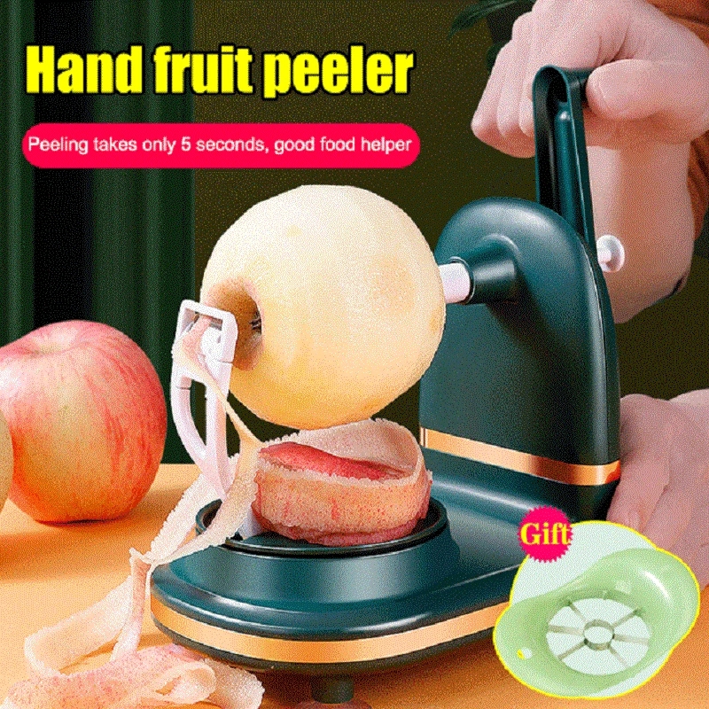 Hand-cranked Apple Peeler Household Stainless Steel Fruit Peeler Multifunctional Rotary Fruit Peeled Kitchen Cutter Tool