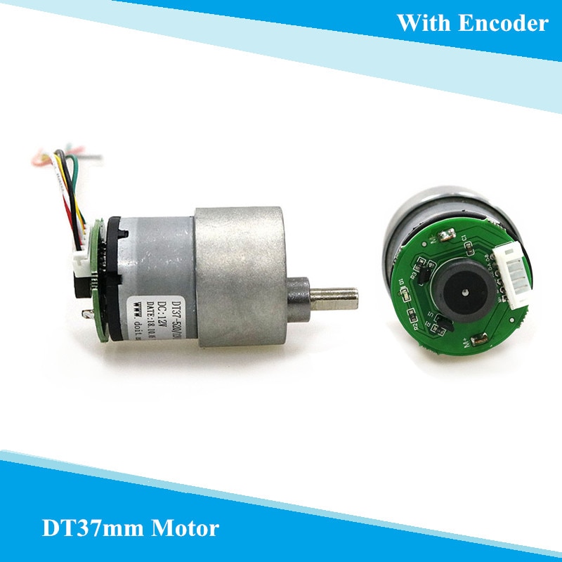 12v högt vridmoment reducerare ab tvåfas likströmsmotor 37-520 dc motor kodare med hall kodare för smarta bilar gör det själv robotdelar