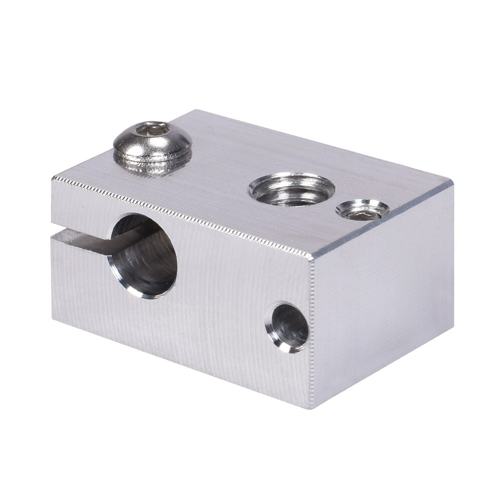 V6 Heater Blok Aluminium Siliconen Sokken Voor E3D V6 J-Head Hotend PT100 3D Printer Onderdelen V6 nozzle Warmte Blok Titan