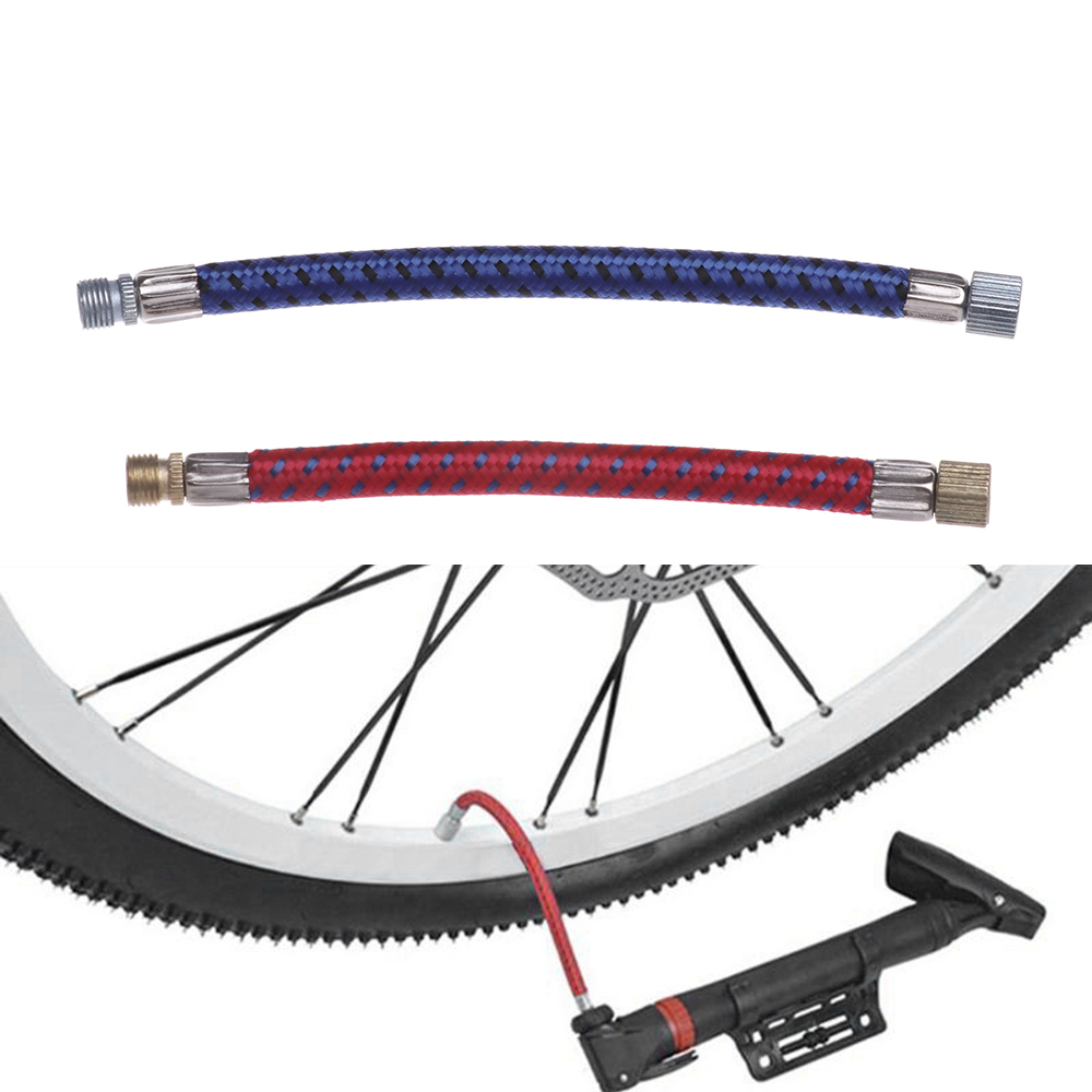1 pc bærbare cykelpumpe forlængerslange slange rørledning cykel pumpe service dele længere  us150 psi schrader a/v ventil