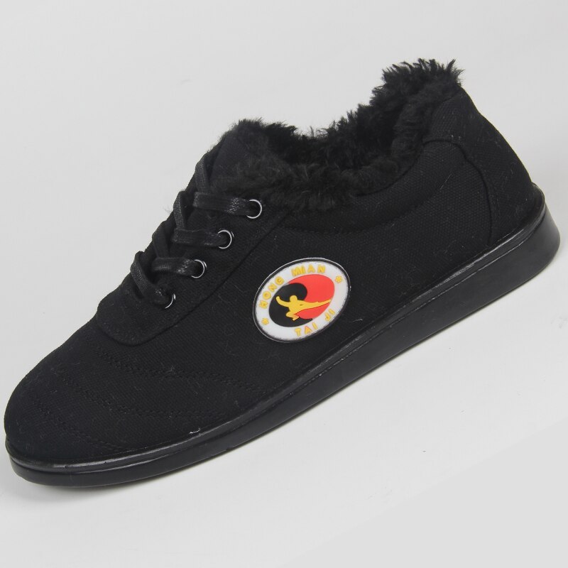 Winter Canvas Tai Chi Schoenen Warme Vechtsport Schoenen Kungfu Praktijk Schoenen Gratis Flexibele