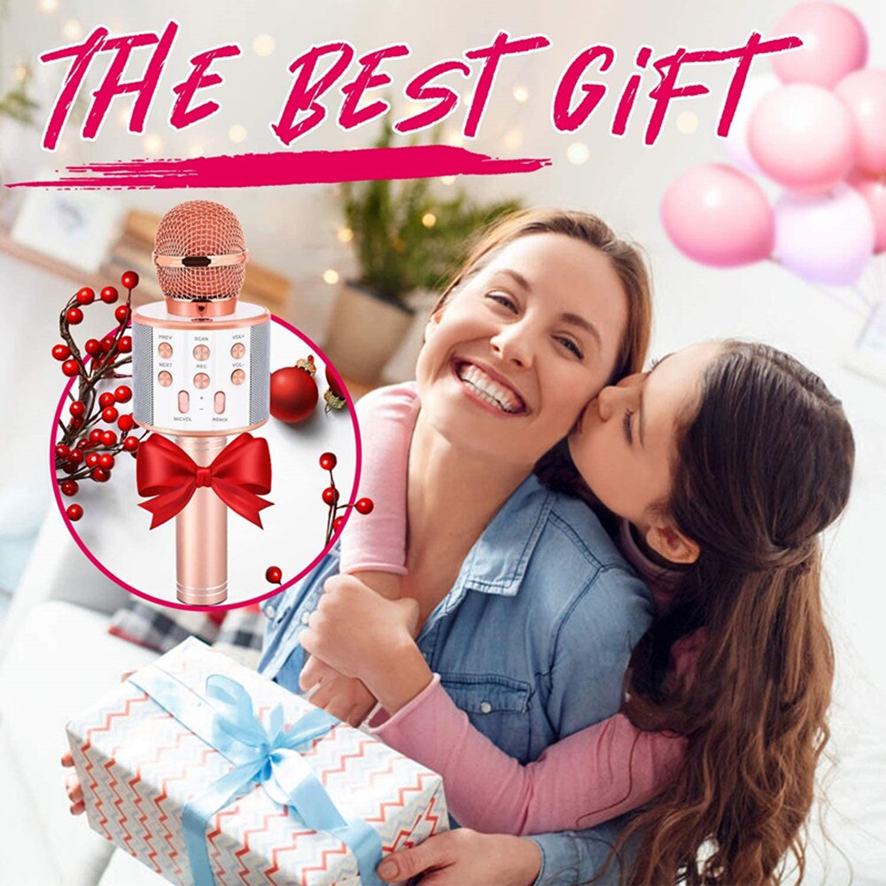 wireless bluetooth USB microphone condenser karaoke mic stand radio mikrofon studio recording studio Child's