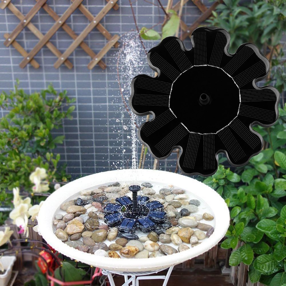 45# Floating Solar Fountain Pump With Nozzle Free Standing Solar Powered Water Fountain Pump Bird Bath Outdoor Garden Pond Pool
