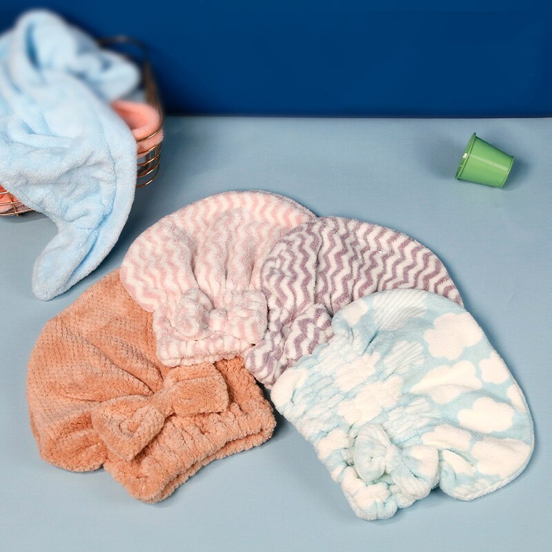 Haar Handdoek Microfiber Handdoek Strand Voor Badkamer Badstof Haar Wrap Sneldrogende Douche Cap Wraphat Thuis Textiel Effen Snel