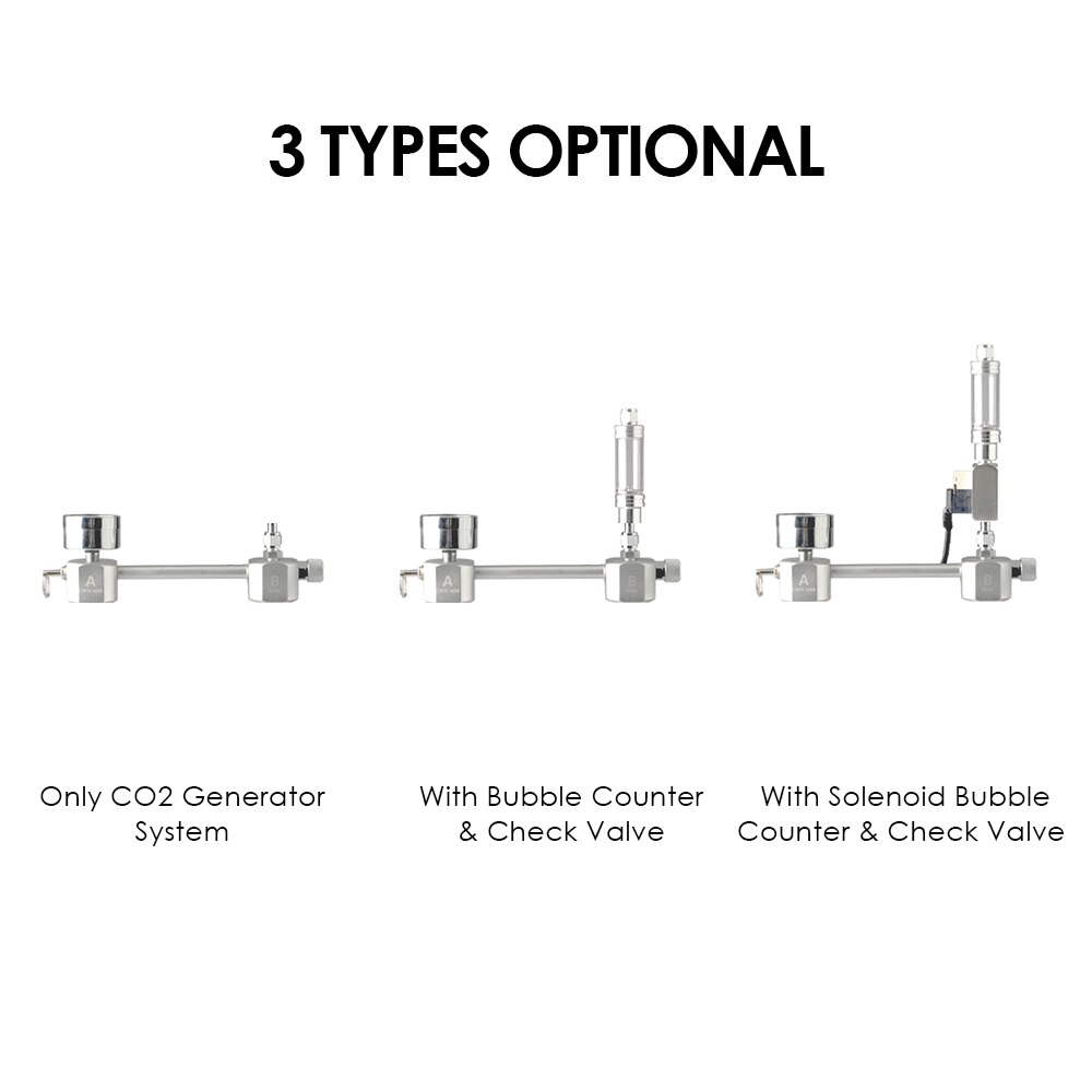 DIY CO2 Generator System Kit Aquarium CO2 Generator System with Solenoid Valve Bubble Counter Check Carbon Dioxide Reactor Kit