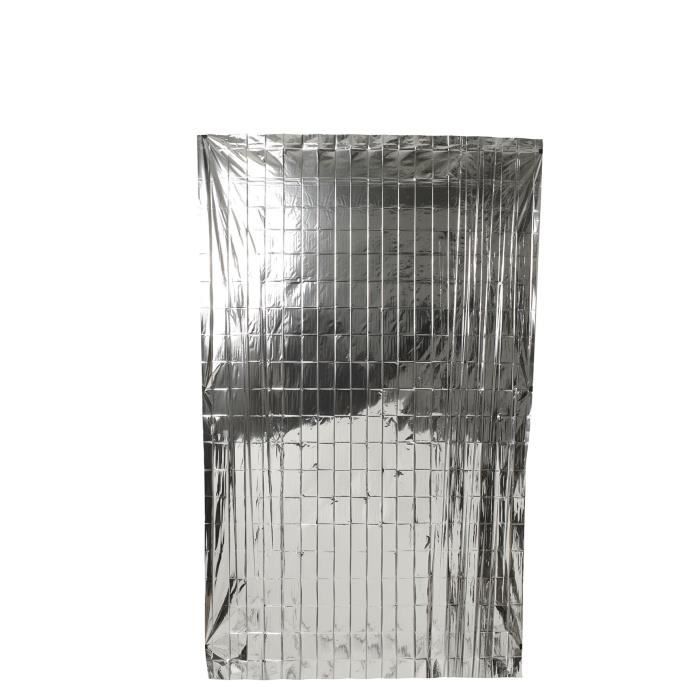 Manta de supervivencia de doble cara TURBOCAR - 210 x 130 cm - Gris plateado