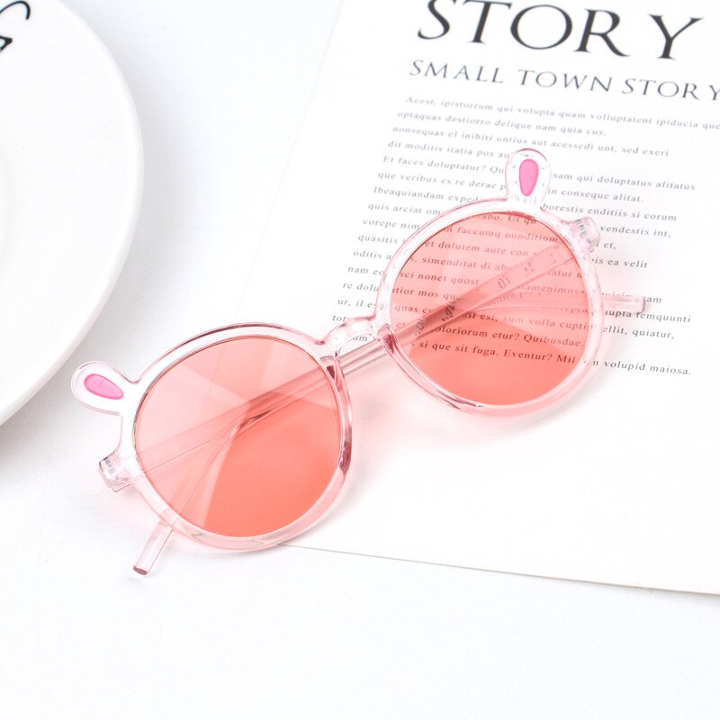 1PC freundlicher Kaninchen Ohren Sonnenbrille Reizende Baby Gläser für Jungen Mädchen freundlicher Sonnenbrille Schattierungen für freundlicher UA400 Freies: Rosa