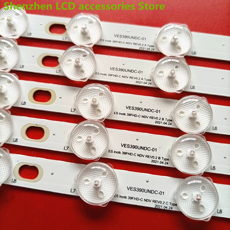 LED strip for TD-SYSTEMS 40" TV K40DLV2F TELEFUNKEN D40F185N3C VES390UNDC 01 40 BMS DLED 0.36A U5R7 YE PAR LT-39C740 353 mm 3V
