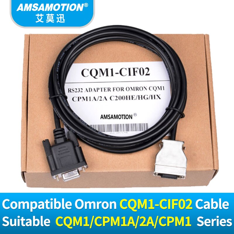 Cqm 1- cif 02- serie kabel  rs232 adapter til omron cpm 1/ cpm 1a/2a/ cpm 1ah/ cqm 1/c200hs/c200hx/ hg / he plc programmeringskabel: Seriekabel