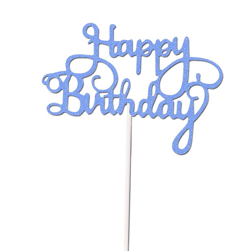 Happy Birthday Cake Topper Acrylic Letter Cake Toppers Party Supplies Happy Birthday Black Cake Decorations DIY: 03