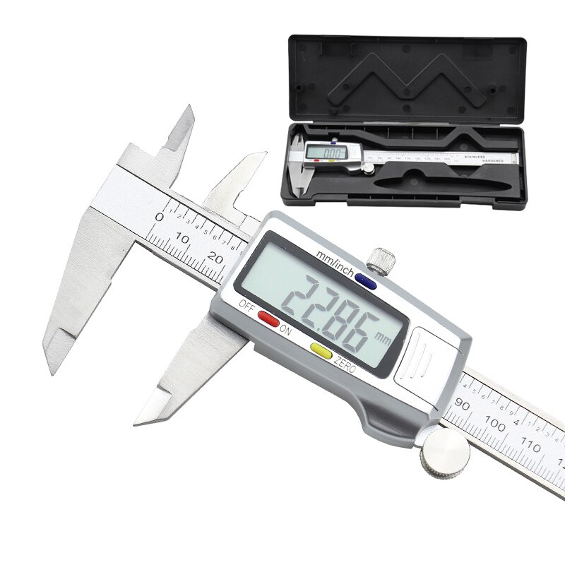 6 inch 150mm stainless steel measuring instrument LCD electronic caliper multifunctional vernier micrometer measuring hand tool: Default Title
