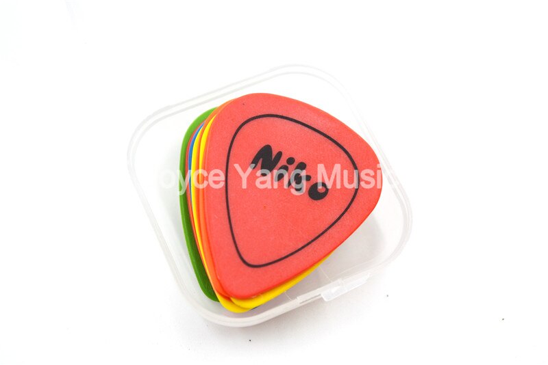 12pcs Niko POM Delrin Acoustic Electric Guitar Picks Plectrums With Little Plastic Case Box 0.5/0.6/0.73/0.88/1.0mm