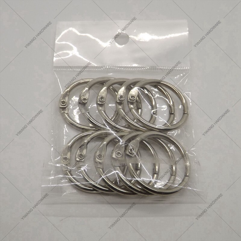 Kaart collectie ring 10 stuks een tas vernikkelen opknoping ring metalen ronde ring