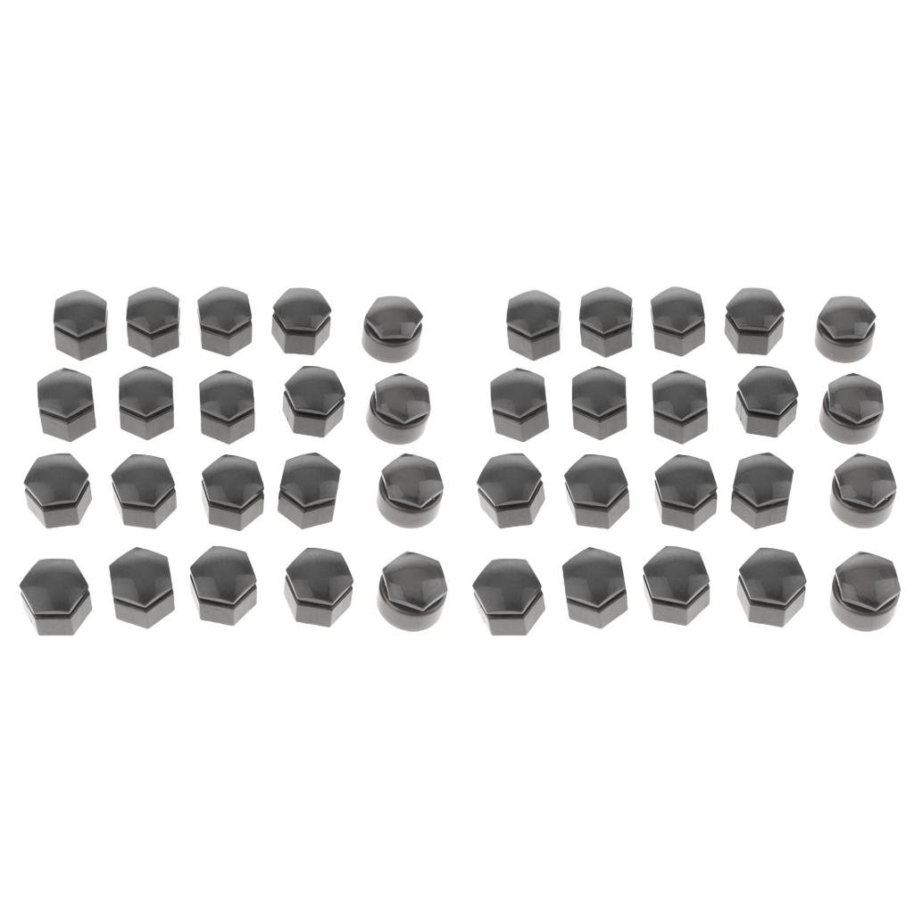 40 sarjaa 22mm pyörän mutterin suojukset korvakemutterin keskikansit navan ruuvisuoja harmaa