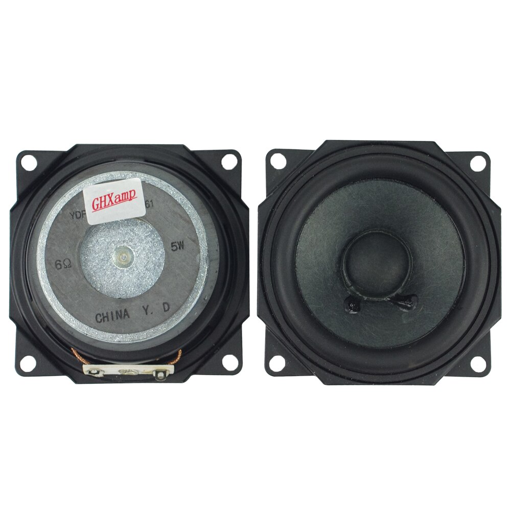 GHXAMP 2.5 Inch full range speaker unit speakers DIY Portable soundbox desktop frequency 6ohm 5w Rubber edge 62mm 2pcs