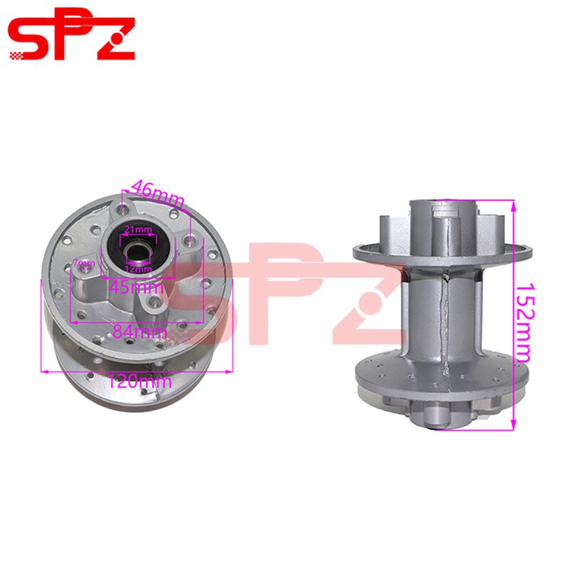 Motorcycle Parts Wheel rim Hub 12/14/17 Inch Front Rear Core 12mm axis hole