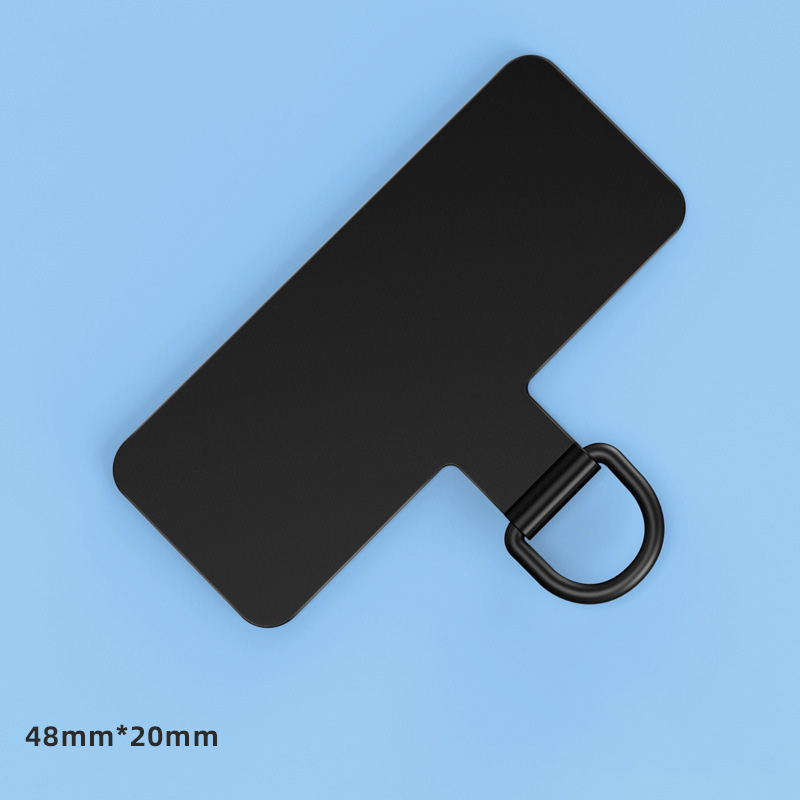 1PCS Ultra-thin Stainless Steel Phone Tether Patch Gasket Cellphone Strap Parts Replacement Lanyard Safety Connect Piece: Silver / Gray