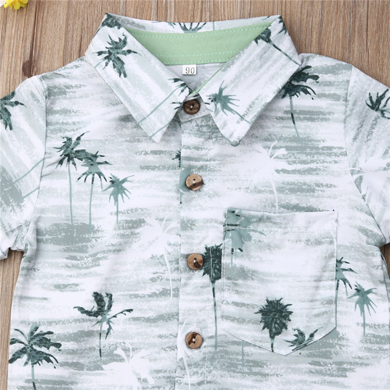 Conjunto de ropa de bebé niño lindo estilo bohemio estampado Tops camiseta pantalones cortos Caballero traje Formal niños trajes niños traje