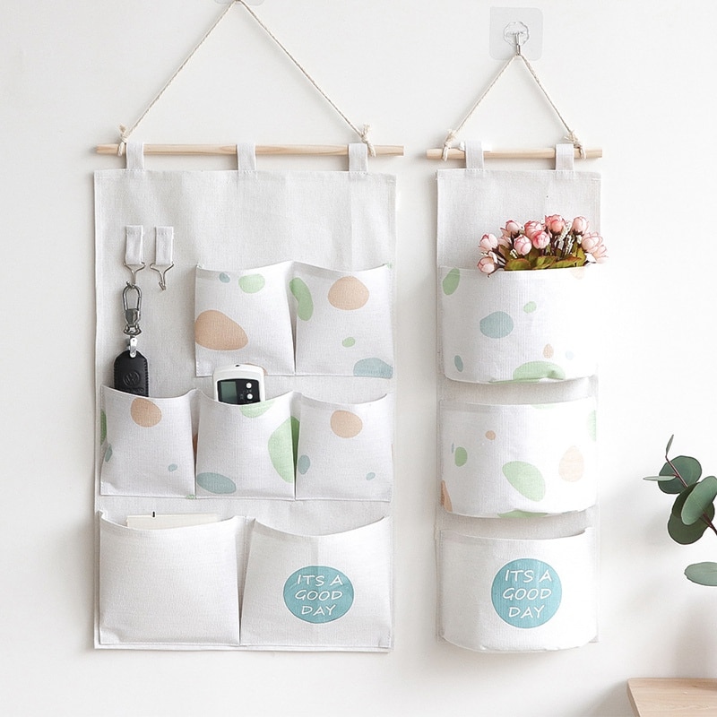 Hanging Storage Bag Durable Pocket Organizer Hanging Wardrobe Organizer Foldable Hanging Bag for Sundries Cosmetics