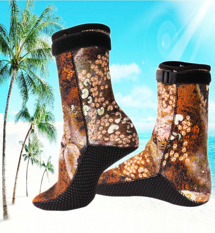 3mm Neopren Camouflage Tauchen Surfen Socken Warme Schwimmen Schuhe Verhindern Scratch Männer Frauen Kinder Strand Schnorcheln Stiefel