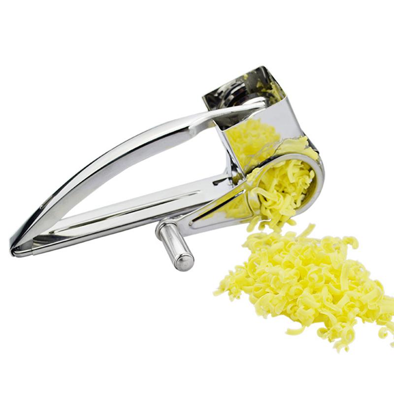 5pcs/Set Stainless Steel Cheese Grater Hand Held Rotary Cheese Shredder Cutter and Slicer (1 Cheese Grater+4 Planer Tools)