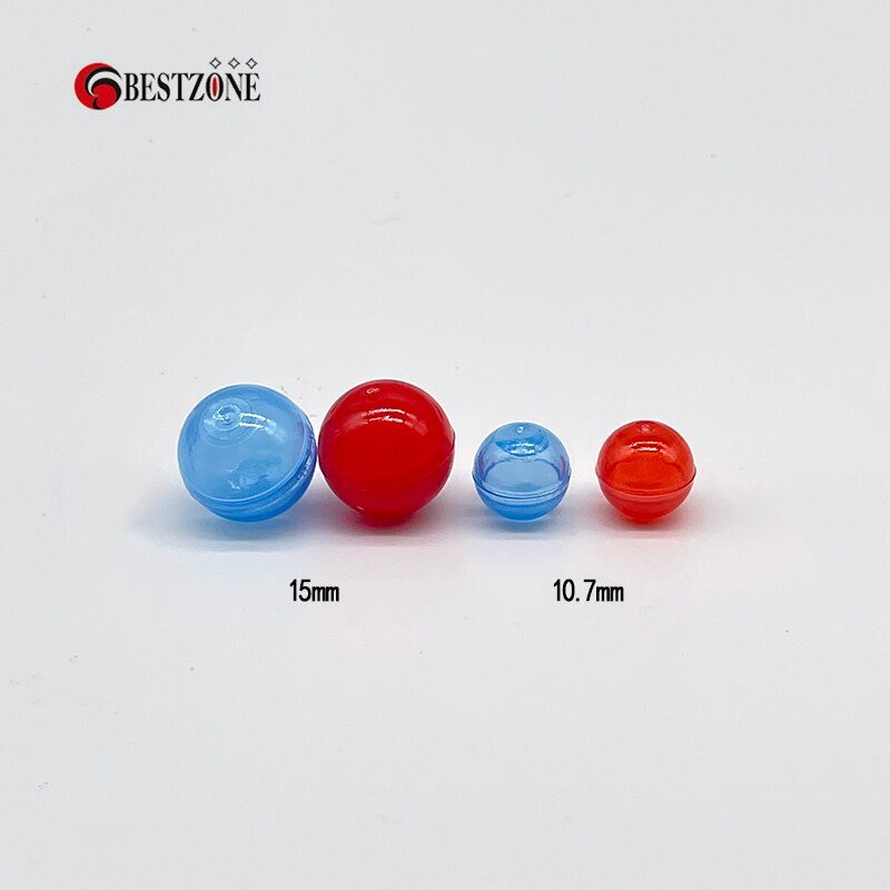 20Pcs 0.59Inch Mini 15MM Can Open Colored Transparency Plastic Capsule Toy Ball Tiny Container Making Things Model