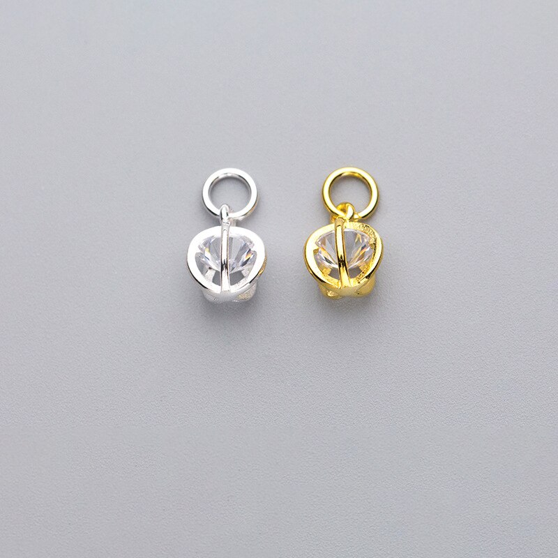 Meetsoft Sekretariat 925 Sterling silber hohlkugel-zirkonia-anhänger, speziell für diy handgefertigten feinen schmuck, halskette, schickes accessoire