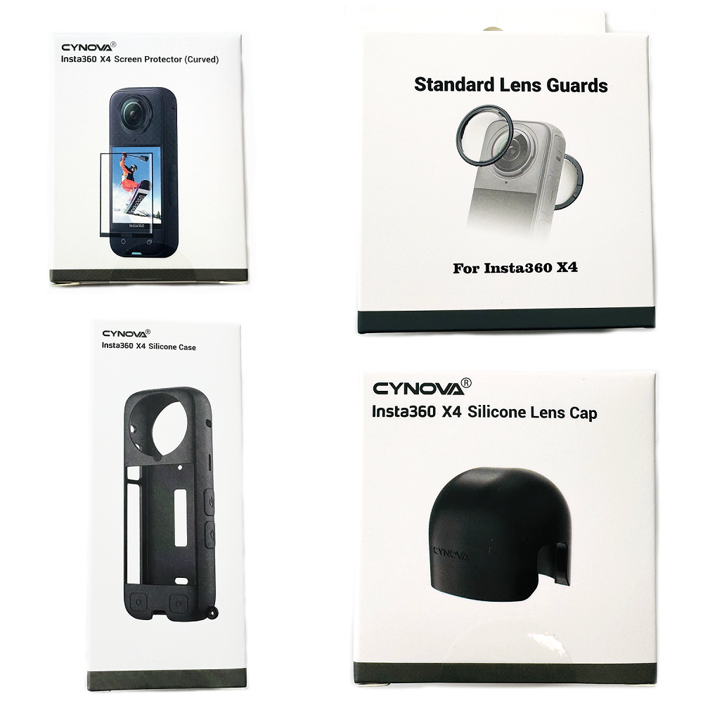 Zubehör-einstellen für Insta360 X5 X4 Objektivschutzrahmen, Displayschutzfolie, Silikonhülle für Insta 360 x4 x5 Zubehör: gemischt