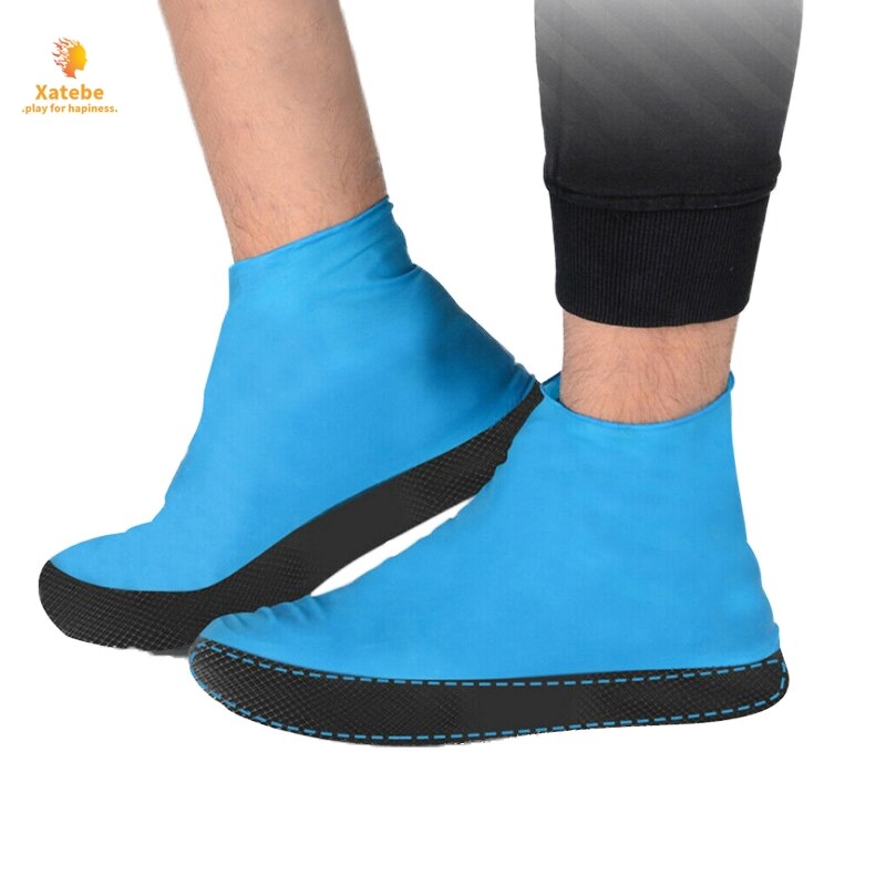 all'aperto Riutilizzabile Del silicone Della Copertura del Pattino Impermeabile Pioggia Cusodie per Scarpe Soprascarpe di gomma Pioggia di Avvio di Campeggio Slittare-resistente