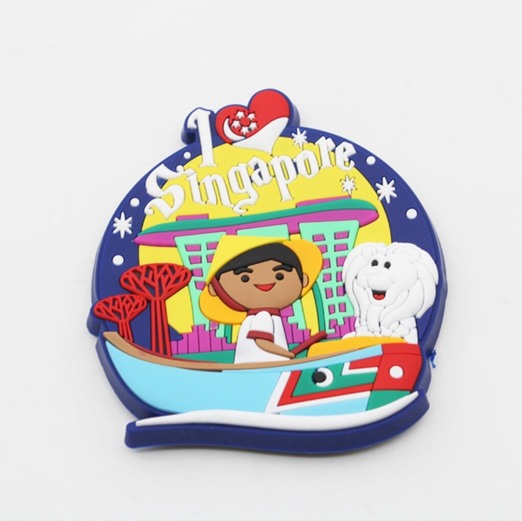 Singapore Rubber Fridge Magnet Tourist Souvenirs Refrigerator Magnetic Stickers Travel collection: B1229 (2)