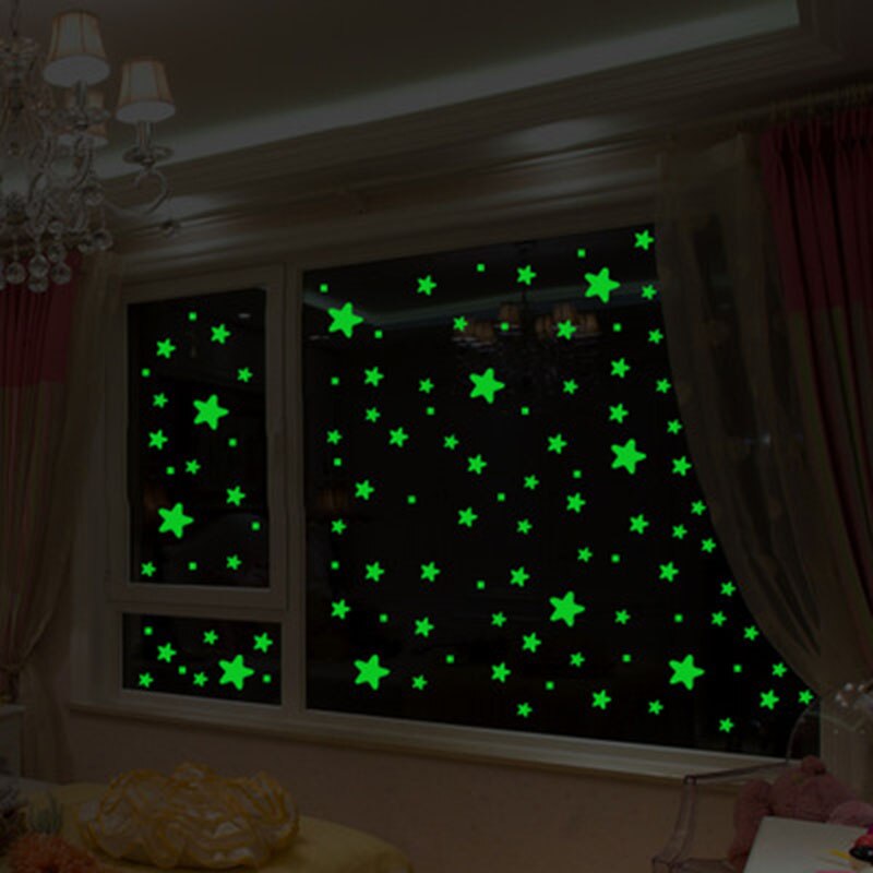 457 Stuks Lichtgevende Sterren Maan Stippen Muur Sticker Voor Kinderkamer Slaapkamer Woondecoratie Glow In The Dark Diy Combinatie stickers