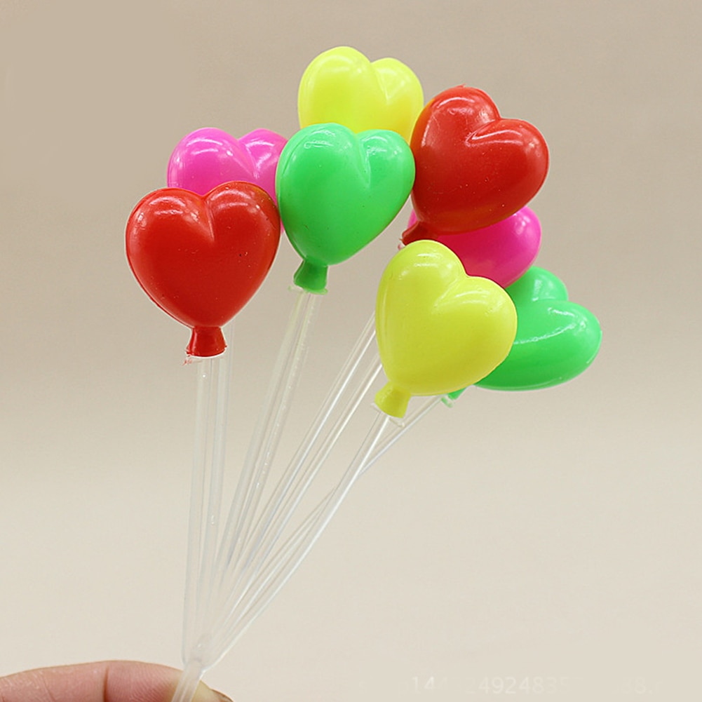 1 Bos Kleurrijke Home Party Micro Landschap Kids Ovale Leuke Diy Accessoires Mini Ballon Ornament