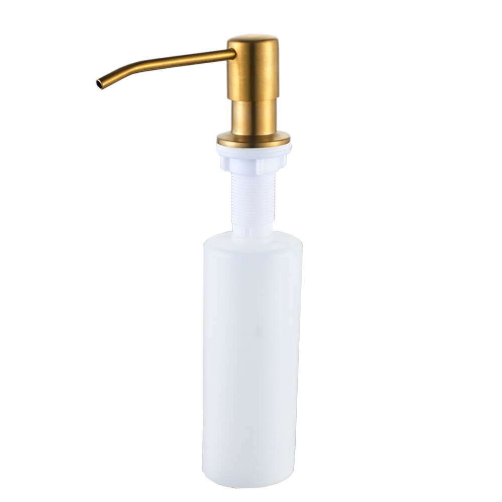 304 Stainless Steel Head Detergent Bottle Liquid Soap Dispenser Brushed Gold Hand Sanitizer Shampoo Dispenser Plastic Bottle: gold