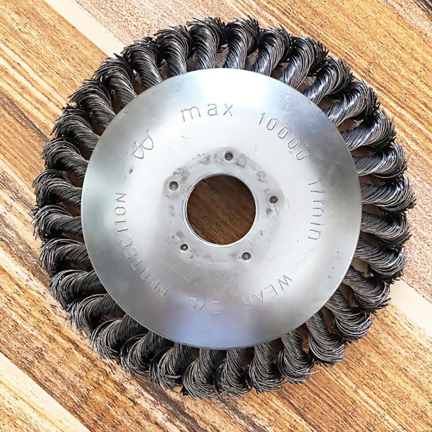 Brosse à tête torsadée coupe gazon, tondeuse à gazon à disque, roue en acier, outils de jardin pour remplacer la tête d'une tondeuse à gazon