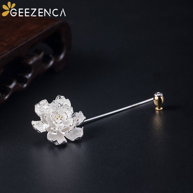 925 Sterling Silver Begonia Fiore Spilla Gioielleria Raffinata Per Le Donne Carino Romantico Elegante Spille Spille Classico Alla Moda Del Regalo Del Partito