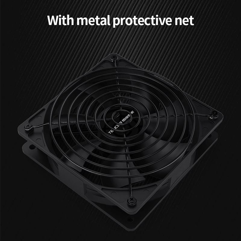 TEUCER-ventilador con caja de alta velocidad, 3000RPM, 12cm, chasis grande de 4 pines, fuente de alimentación, rodamiento hidráulico, ventilador de refrigeración líquida PWM de 12V/4 pines