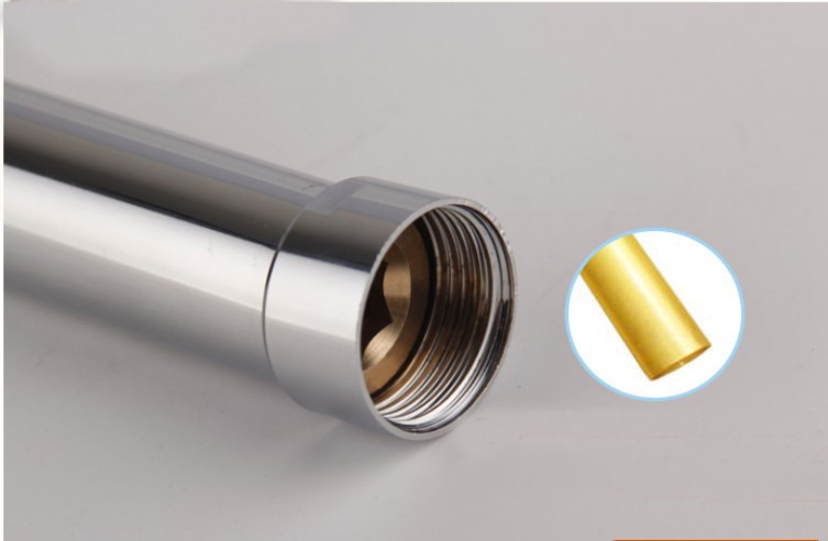 12 &quot;massief Messing Chroom Ronde Badkamer Douchekraan Extension Tube Bar