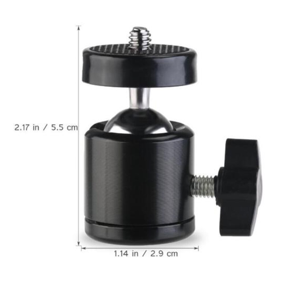 Mini Ball Kopf 1/4 "Kalten 360 Grad schwenken Für DSLR Kamera Mic Taschenlampe Stativ Adapter Zubehör