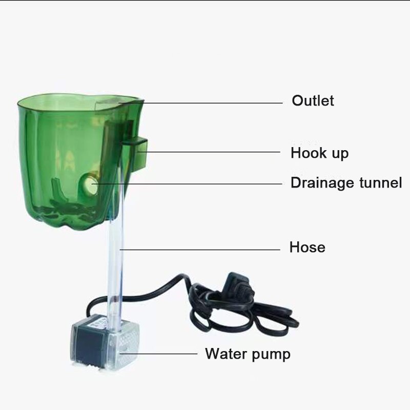 Aquarium Filtering Schoner Water Zuivering Filter Doos Muur Gemonteerde Kleine Waterval Aquarium Filter