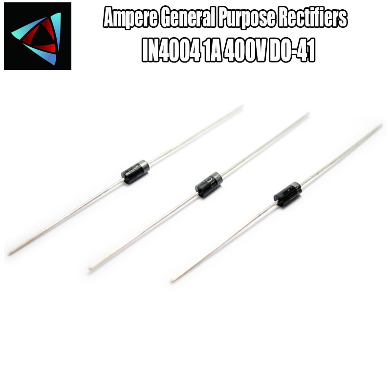 50PCS Rectifier Diode IN4004 1A 400V DO-41 1N4004