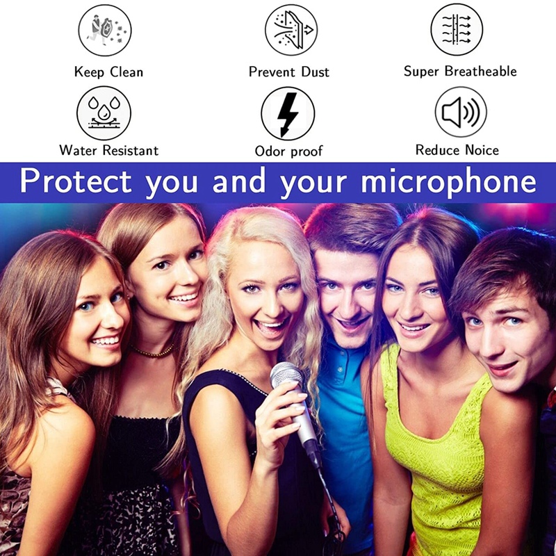 Housse de Microphone jetable, 300 pièces, protection contre le vent pour Microphone karaoké portable