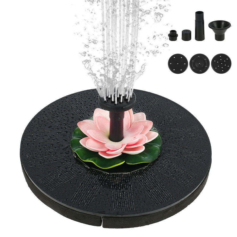 Solar Water Fountain Pool Pond Waterfall Fountain Garden Decoration Outdoor Bird Bath Solar Powered Floating Water Pump Fountain: B 16CM