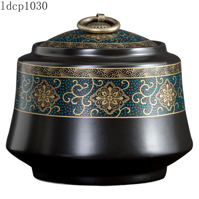 Thee Blikken Keramische Verzegelde Blikken Koperen Ring Deksels Thee Opslag Tanks Vochtbestendige Thee Containers Woonkamer Theetafel accessoires