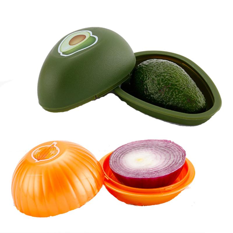 Preservation Fresh Box PP Avocado Tomato Onion Sealed Box Plastic Fresh Bowl Food-Storage-Boxes Vegetable-Shape