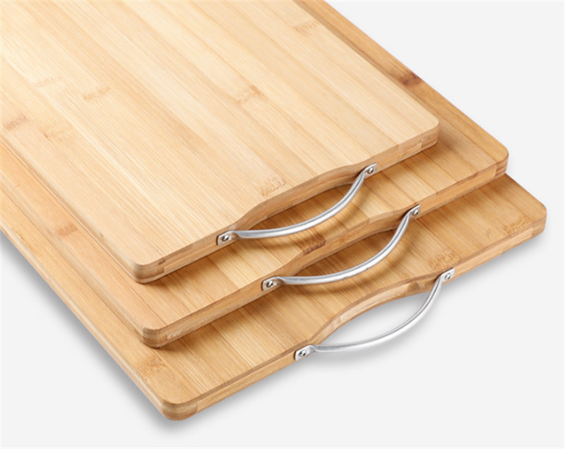 Tabla de cortar rectangular de bambú, herramienta de bloques de cortar de madera, antideslizante, duradera
