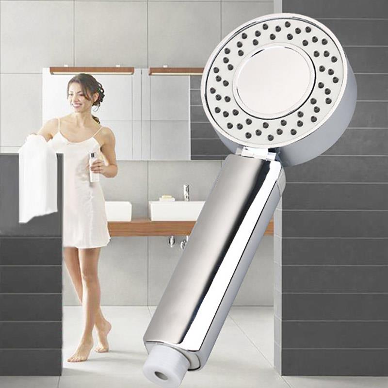 Double-sided Shower Head Water Saving Round ABS Plating Bath Shower High Pressure Handheld Hand Shower