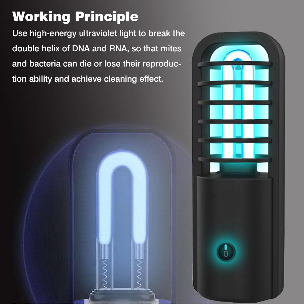 Uv Sterilizer Germicidal Lamp Portable UV Lamp Car USB Charging Indoor UVC Violet Light Mite Removal Lamp Ultraviolet Lamp