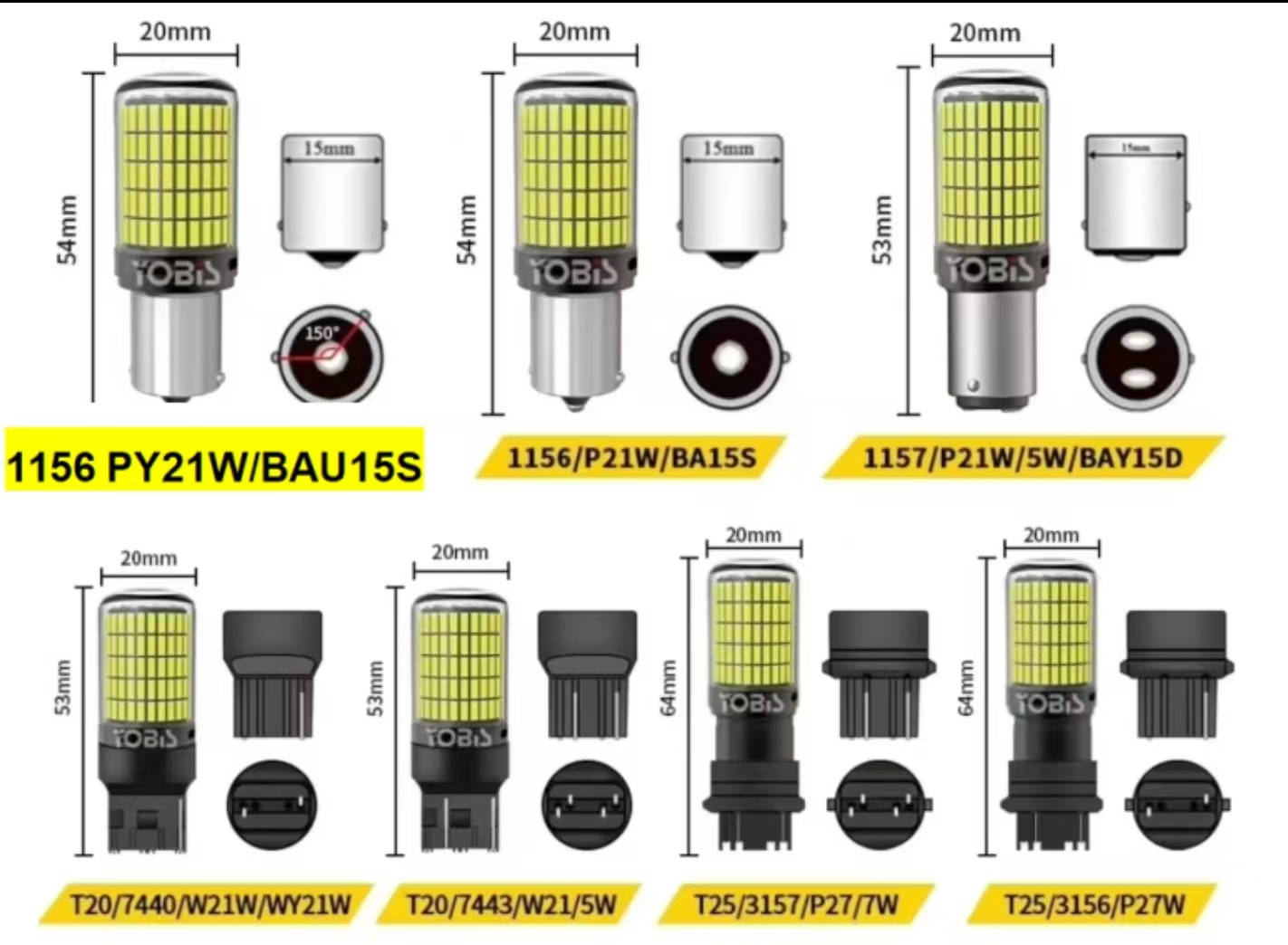 2x Autolampen LED 144SMD 1157 LED Rücklicht Bremslichter Auto BAY15D LED-Lampen x2