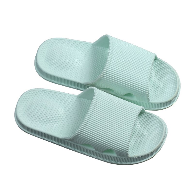 Women Men PVC Massage Slippers Bathroom Non-slip Indoor Home Slippers Female Couple Summer Beach Shoes: green / 40-41