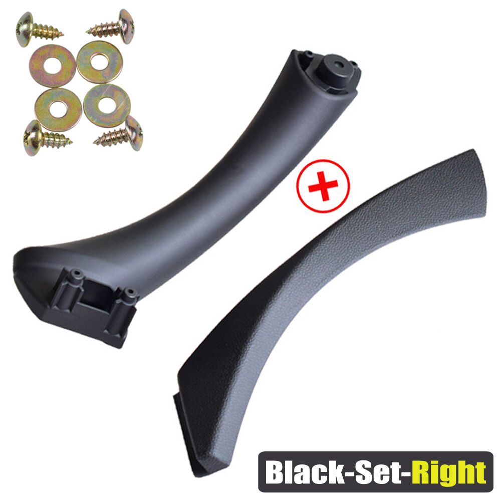 Indre dørhåndtakspanel for bmw  e90 e91 for bmw 3- -serien sedan pull trim deksel svart/beige 51417230849 51416971289 51416971291: Svart -2 stk-høyre